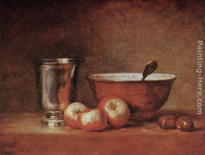The Silver Cup painting - Jean Baptiste Simeon Chardin The Silver Cup art painting